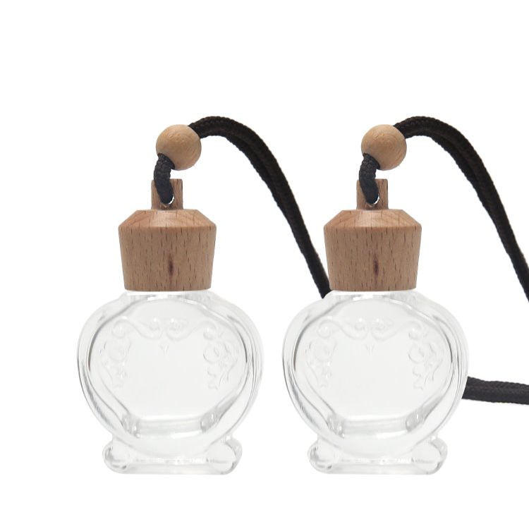 square glass perfume car diffuser bottle